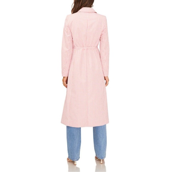 NWT Sunshine Times Gingham Trench Coat - Picture 3 of 4